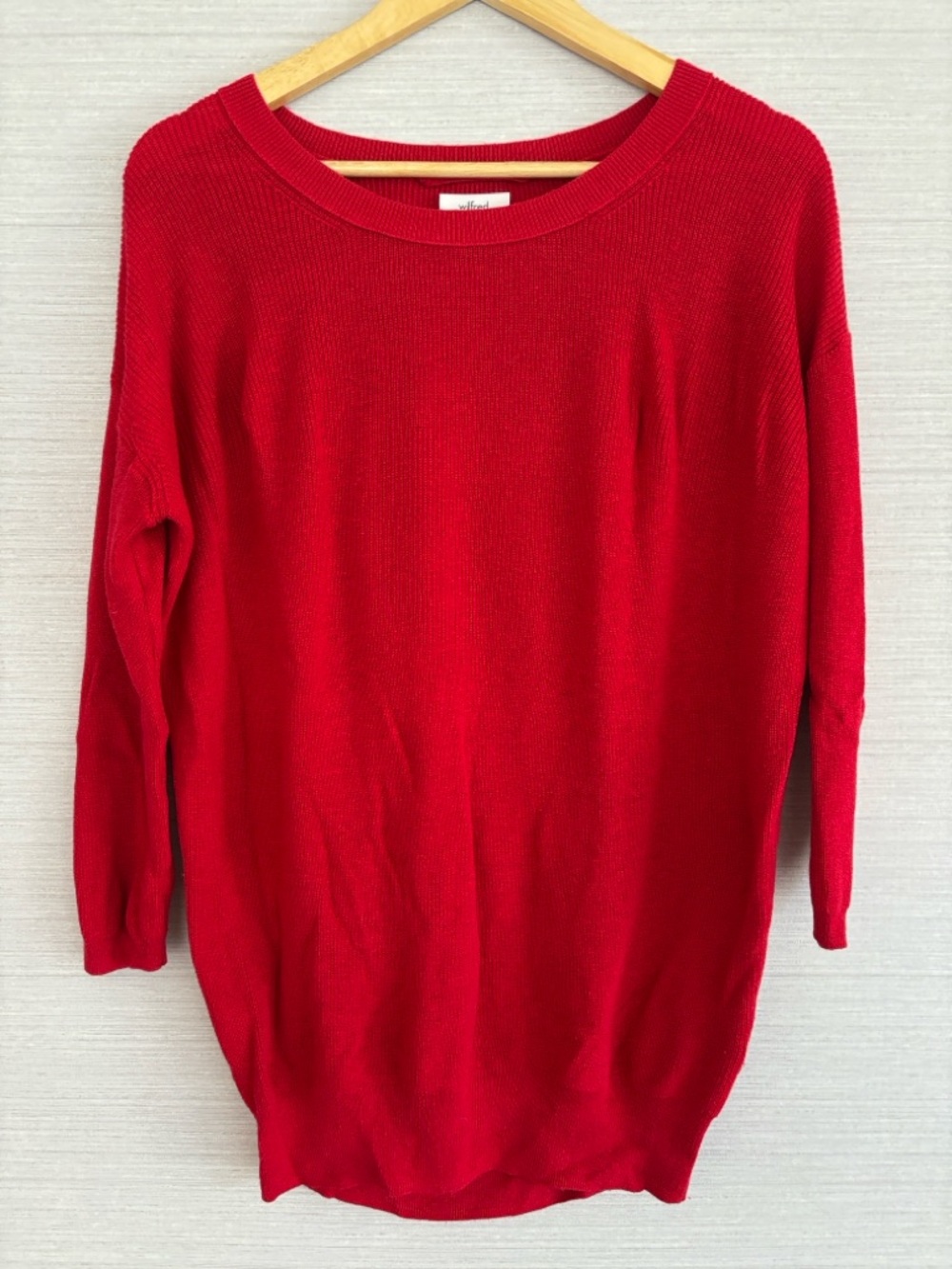 Wilfred Red Scoopneck Lightweight Sweater